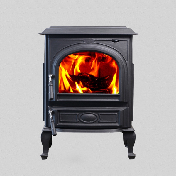 Hotselling 1,800 Sq. ft. mid-sized Black Cast Iron Wood Burning Stove Fireplace